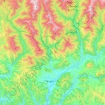 Mapa topográfico Sankt Georgen, altitud, relieve