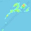 Mapa topográfico Out Skerries, altitud, relieve