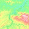 Mapa topográfico Torixoréu, altitud, relieve