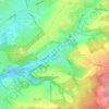 Mapa topográfico Derlen, altitud, relieve