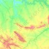 Mapa topográfico Monterrubio de la Serena, altitud, relieve