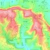 Mapa topográfico Combe, altitud, relieve