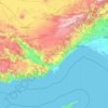 Mapa topográfico Provincia de Mersin, altitud, relieve