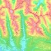 Mapa topográfico Lessach, altitud, relieve