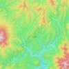 Mapa topográfico Kiso, altitud, relieve