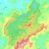 Mapa topográfico 九连山国家级自然保护区, altitud, relieve