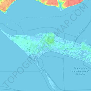 Mapa topográfico Очаківська міська громада, altitud, relieve