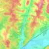 Mapa topográfico Saint-Germain-du-Salembre, altitud, relieve