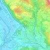 Mapa topográfico Cisano Bergamasco, altitud, relieve