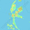 Mapa topográfico Pulau Halmahera, altitud, relieve