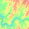 Mapa topográfico Florínia, altitud, relieve