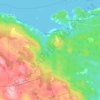 Mapa topográfico Queensport, altitud, relieve