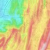 Mapa topográfico Saint-Laurent-la-Roche, altitud, relieve