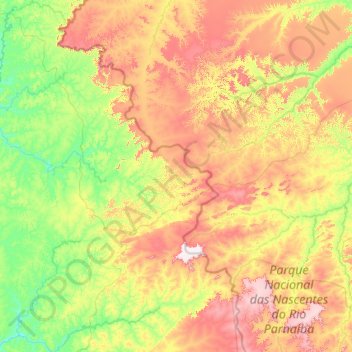 Mapa topográfico Lizarda, altitud, relieve
