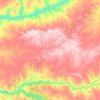 Mapa topográfico Monroy, altitud, relieve