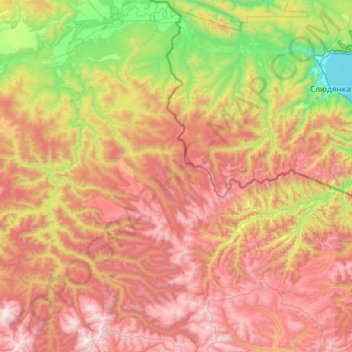 Mapa topográfico сельское поселение Торы, altitud, relieve