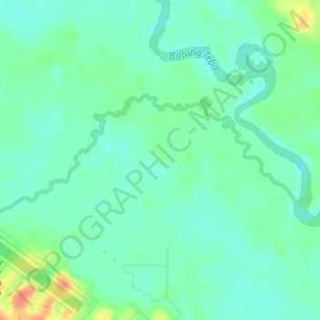 Mapa topográfico Sungai Buluh, altitud, relieve