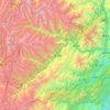 Mapa topográfico 卧龙自然保护区, altitud, relieve