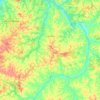 Mapa topográfico Carlinda, altitud, relieve