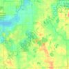 Mapa topográfico Oregon Township, altitud, relieve