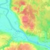 Mapa topográfico Лыткарино, altitud, relieve