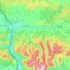 Mapa topográfico Orton, altitud, relieve