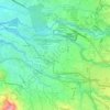 Mapa topográfico Pavas, altitud, relieve