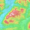 Mapa topográfico Estergebirge, altitud, relieve