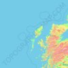 Mapa topográfico Western Isles, altitud, relieve