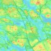 Mapa topográfico Solna kommun, altitud, relieve
