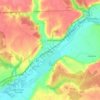 Mapa topográfico Pezou, altitud, relieve