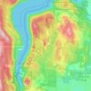 Mapa topográfico Highlands, altitud, relieve
