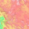 Mapa topográfico Kurdistan Province, altitud, relieve