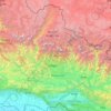 Mapa topográfico Gandaki, altitud, relieve