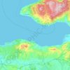 Mapa topográfico Mudanya, altitud, relieve
