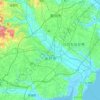 Mapa topográfico Mito, altitud, relieve