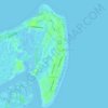 Mapa topográfico Tybee Island, altitud, relieve