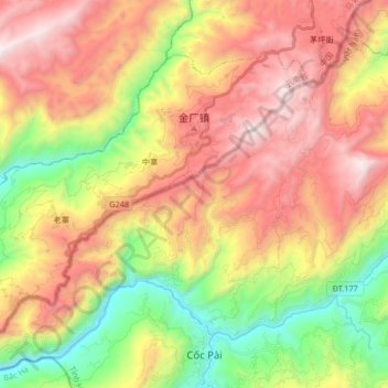 Mapa topográfico 金厂镇, altitud, relieve