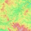 Mapa topográfico Plzeňský kraj, altitud, relieve