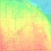 Mapa topográfico Huron Township, altitud, relieve