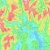 Mapa topográfico Lakes, altitud, relieve
