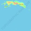 Mapa topográfico Maluku Tengah, altitud, relieve
