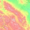 Mapa topográfico Улахан-Чистайский национальный наслег, altitud, relieve