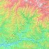 Mapa topográfico Rudraprayag District, altitud, relieve