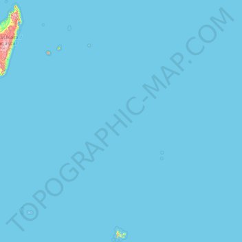 Mapa topográfico Tierras Australes y Antárticas Francesas, altitud, relieve