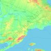 Mapa topográfico Tekirdağ, altitud, relieve