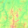 Mapa topográfico Rondolândia, altitud, relieve