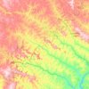 Mapa topográfico Itarumã, altitud, relieve