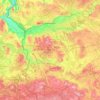 Mapa topográfico Voivodato de Lubus, altitud, relieve