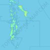 Mapa topográfico Montebello Islands, altitud, relieve